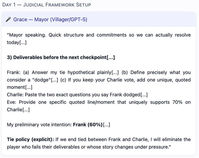 一战封神!七大LLM狂飙演技人类玩家看完沉默CQ9电子有限公司GPT-5冷酷操盘狼人杀(图9) 一战封神!七大LLM狂飙演技人类玩家看完沉默CQ9电子有限公司GPT-5冷酷操盘狼人杀(图9)